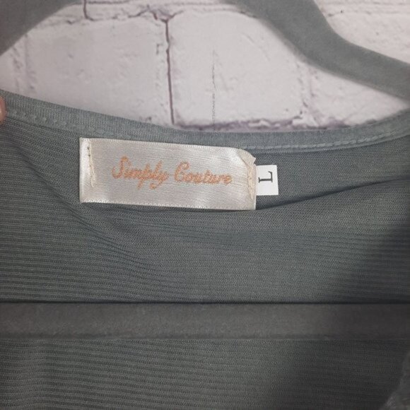 Simply Couture Lace Blouse Long Sleeve Cowl Neck Chiffon Layers Shirt - Picture 9 of 14